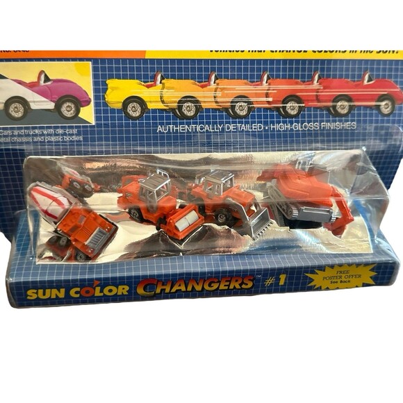 1988 Micro Machines Sun Color Changers #1 Construction Vehicles Galoob No. 6440 - Picture 8 of 8